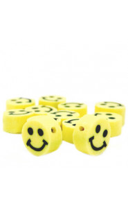 Katsuki beads 10mm Smiley Yellow